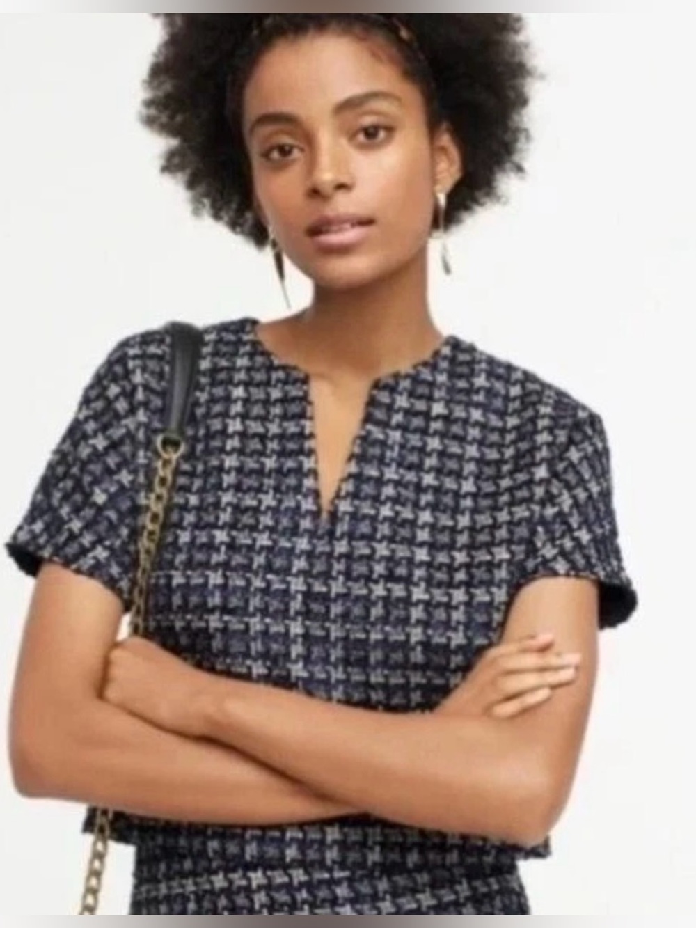 J.Crew tweed short-sleeve top - Size 0